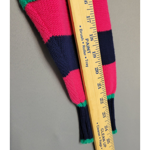 Vintage Jantzen 80s Sweater Womens M Bright Pink Retro Preppy Timeless Winter - Picture 8 of 12